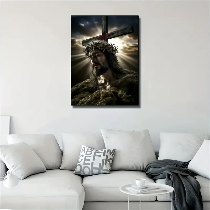 Holzrahmen Jesus Set Home Küche Mode Mosaik Diamant Malerei Leinwand Wanddekoration Geschenk Handwerkskunst