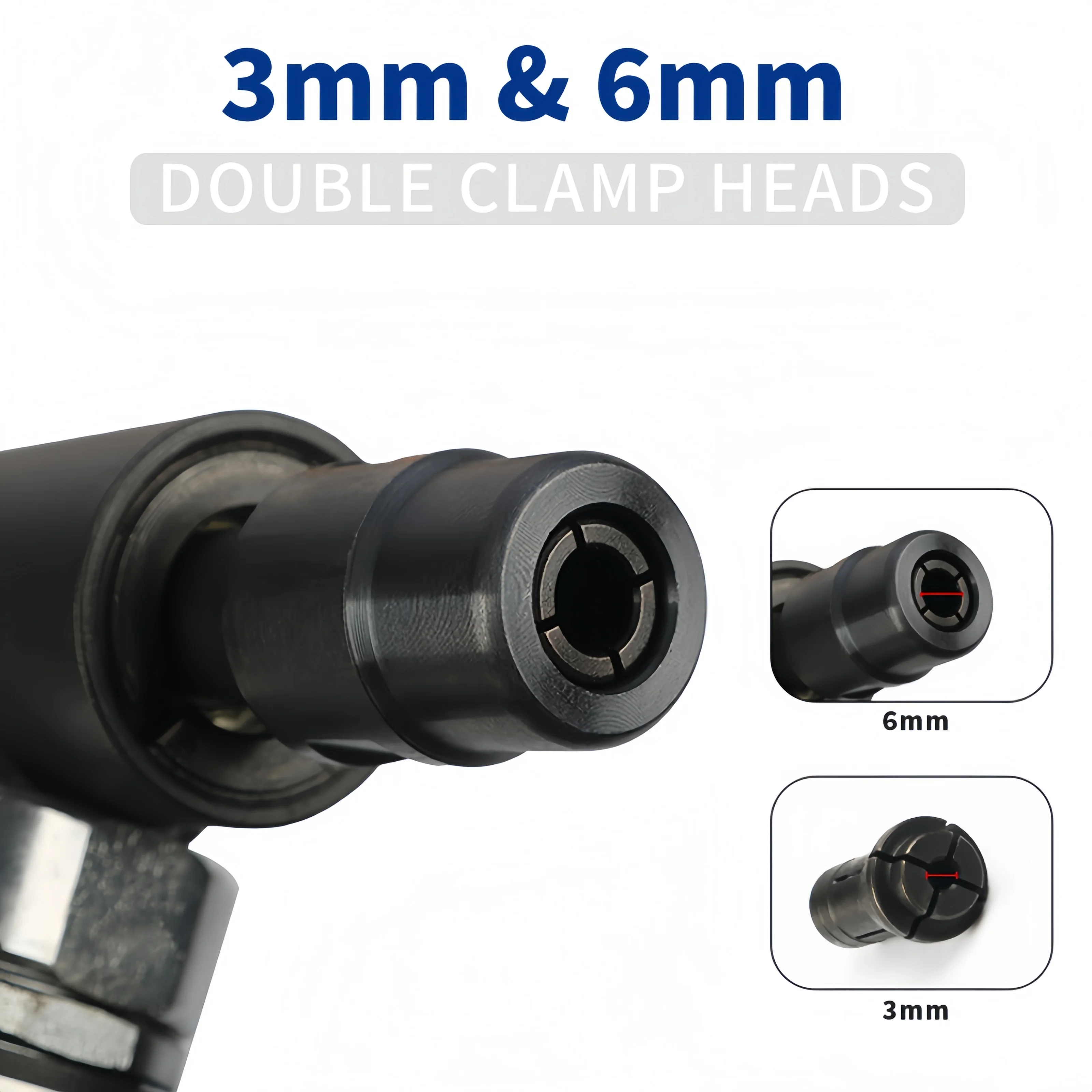 90 Degree Air Angle Die Grinder High Speed Pneumatic Rotary Tool with 3