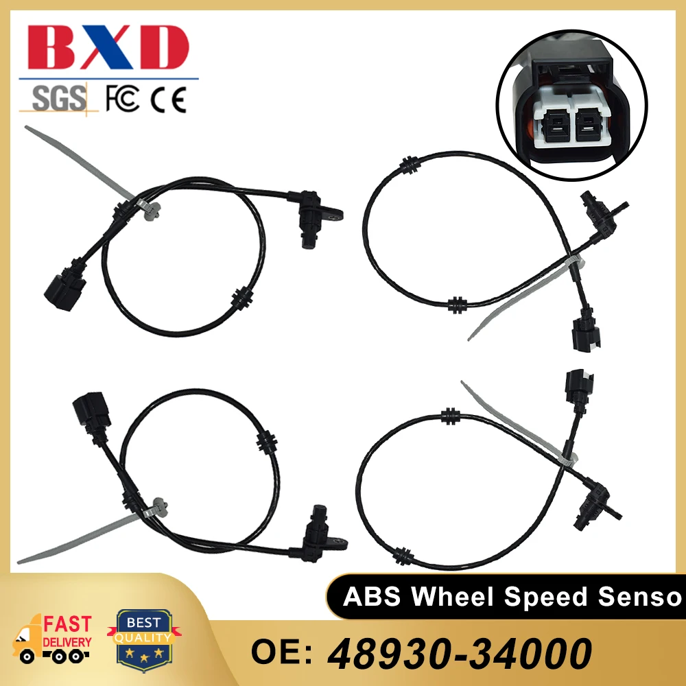 

1/2/4PCS ABS Wheel Speed Sensor 48930-34000 For Ssangyong Actyon Sport II MPV 12-22 Korando 10-22 Rexton SUV 2.0 2.2 4893034000