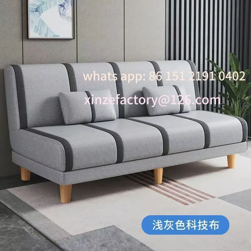 

Customizable Foldable Sofa Bed Dual-purpose Small Sofa Rental Bedroom Living Room Simple Fabric Sofa Economy Bed