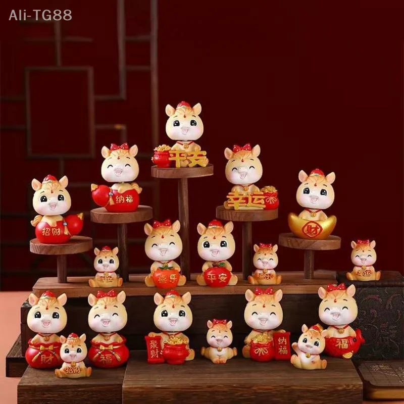 2026 لطيف سنة الحصان زخرفة الحصان العام التميمة دمية زودياك الحصان DIY بها بنفسك سطح المكتب الديكور سيارة زخرفة السنة الجديدة هدية