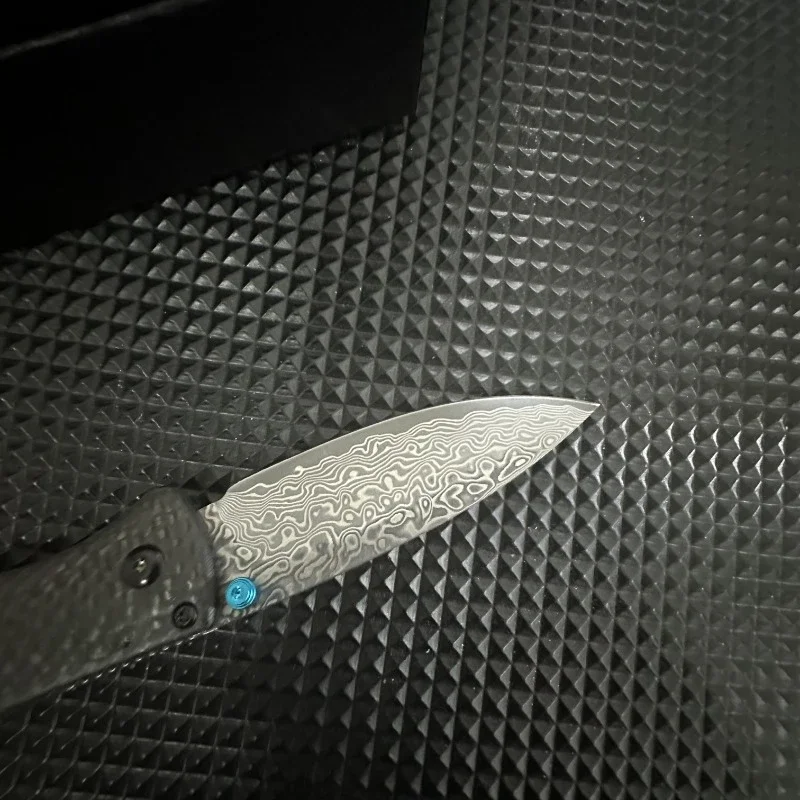 Tacticcal BM 535 Pocket Knife Damascus Handle High Quality Camping Outdoor Survival Portable EDC Utility Multi-purpose Knives