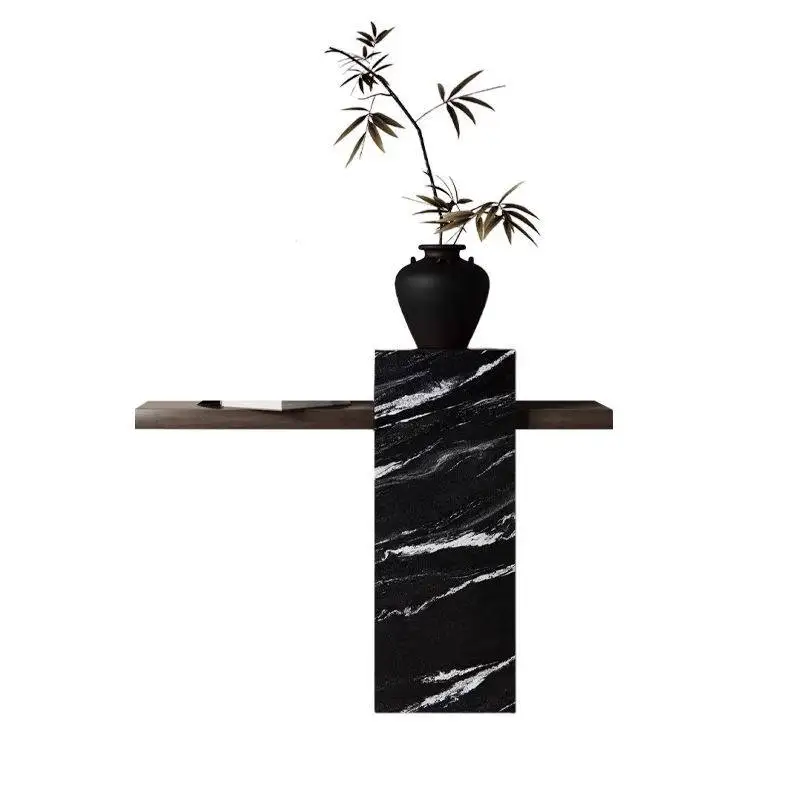 Entrance Italian minimalist high-end table against the wall