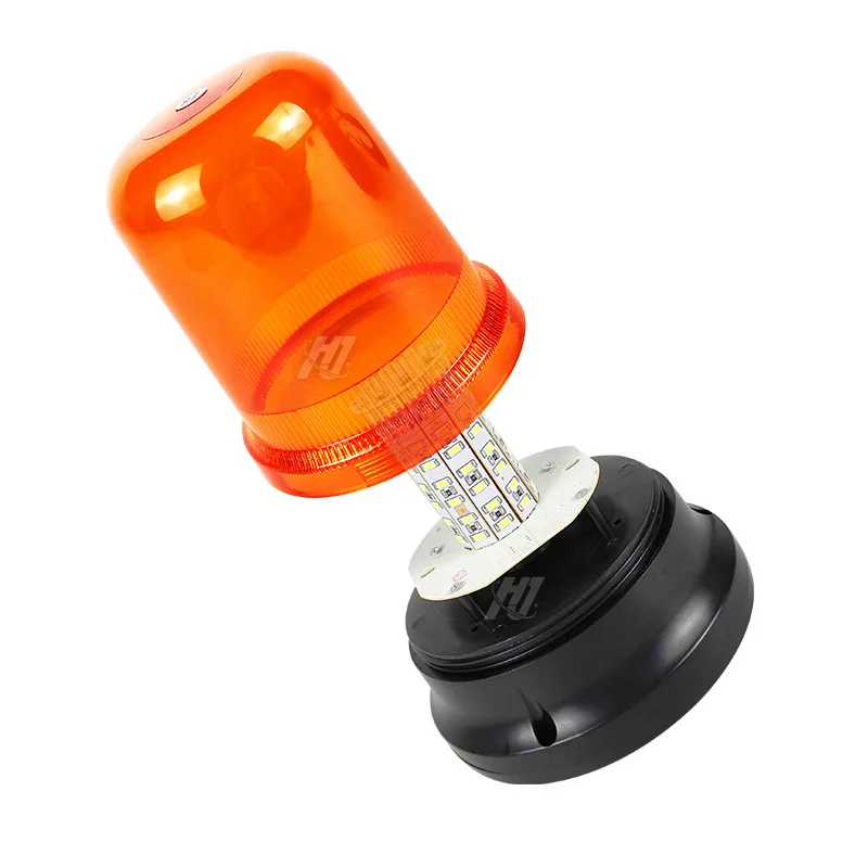 Spot supply 12-80V all yellow DC Warning Light LED Strobe Beacon Waterproof Emergency Signal Light for Trucks Forklifts