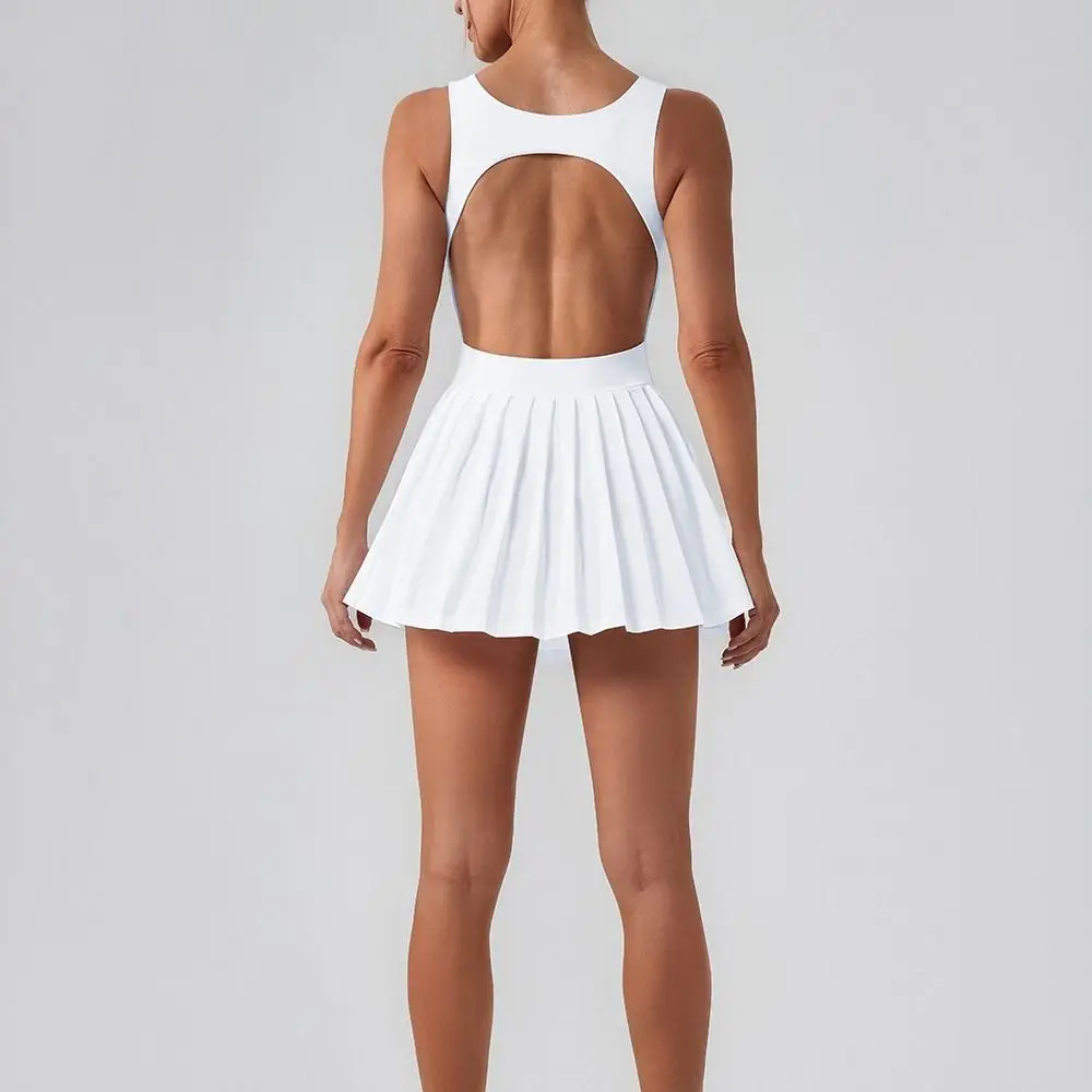Hollow Out Women Tennis Dress  - Yoga Fitness Dress recension och pris