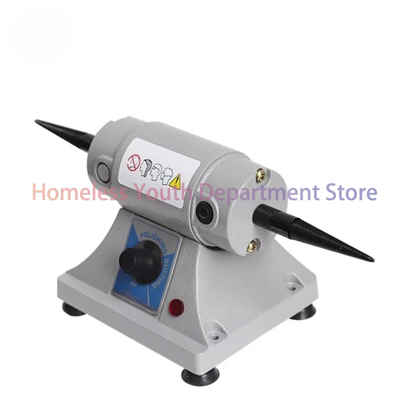 

Tabletop Polisher Double-Head Grinding Machine for DIY Jade Jewelry Metal Small Power Adjustable Speed Automation