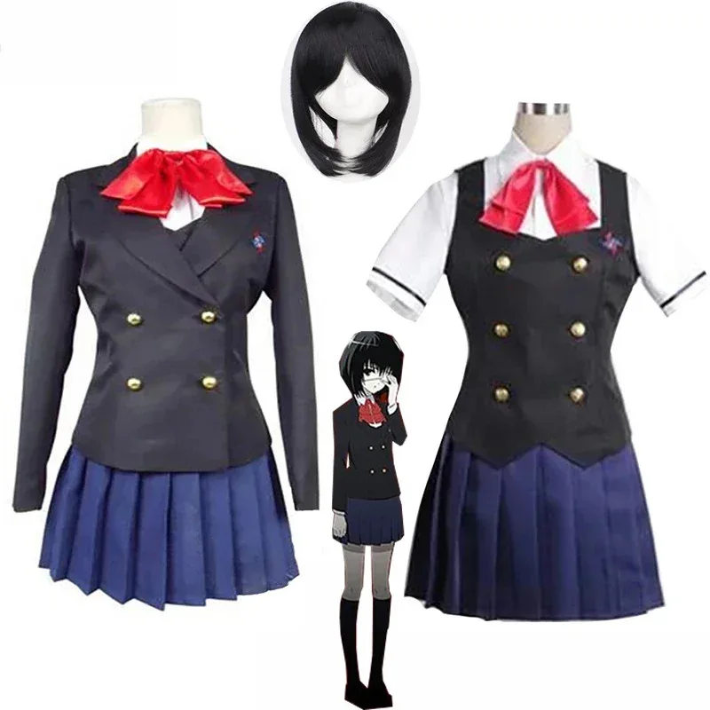 Another Misaki Mei Akazawa Izumi Anime Cosplay Women Girls Japanese School Uniform Skirt Costume And Wig Halloween 8PCSv;2,r'6;k