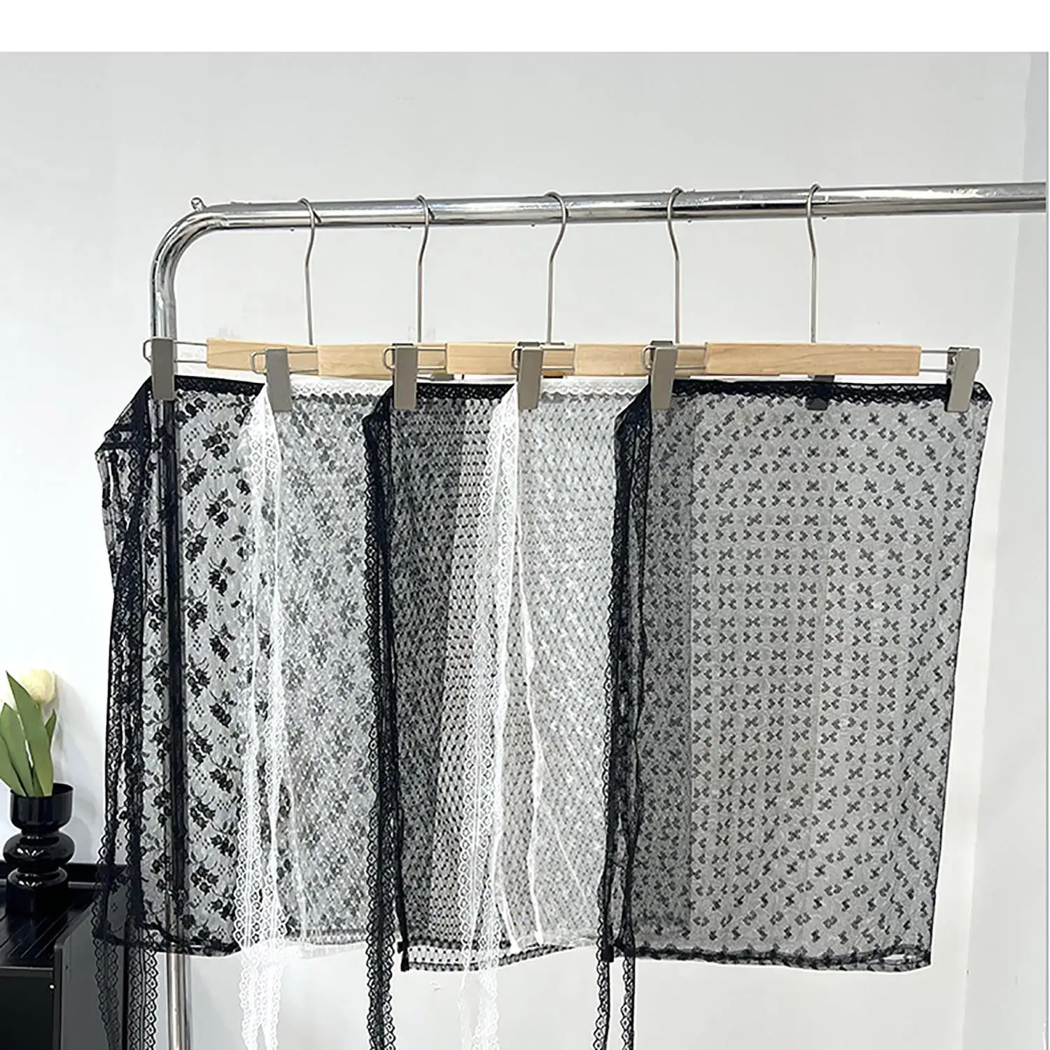 

Lace Layered Gauze Skirt With Tie Up Spicy Girl Stacked Skirt Streetwear Apron Wrap Skirt Lace Up Matching Pants