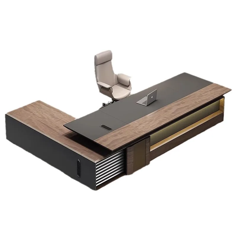 Boss table Simple modern office furniture President's office Atmospheric desk Office desk and chair combination