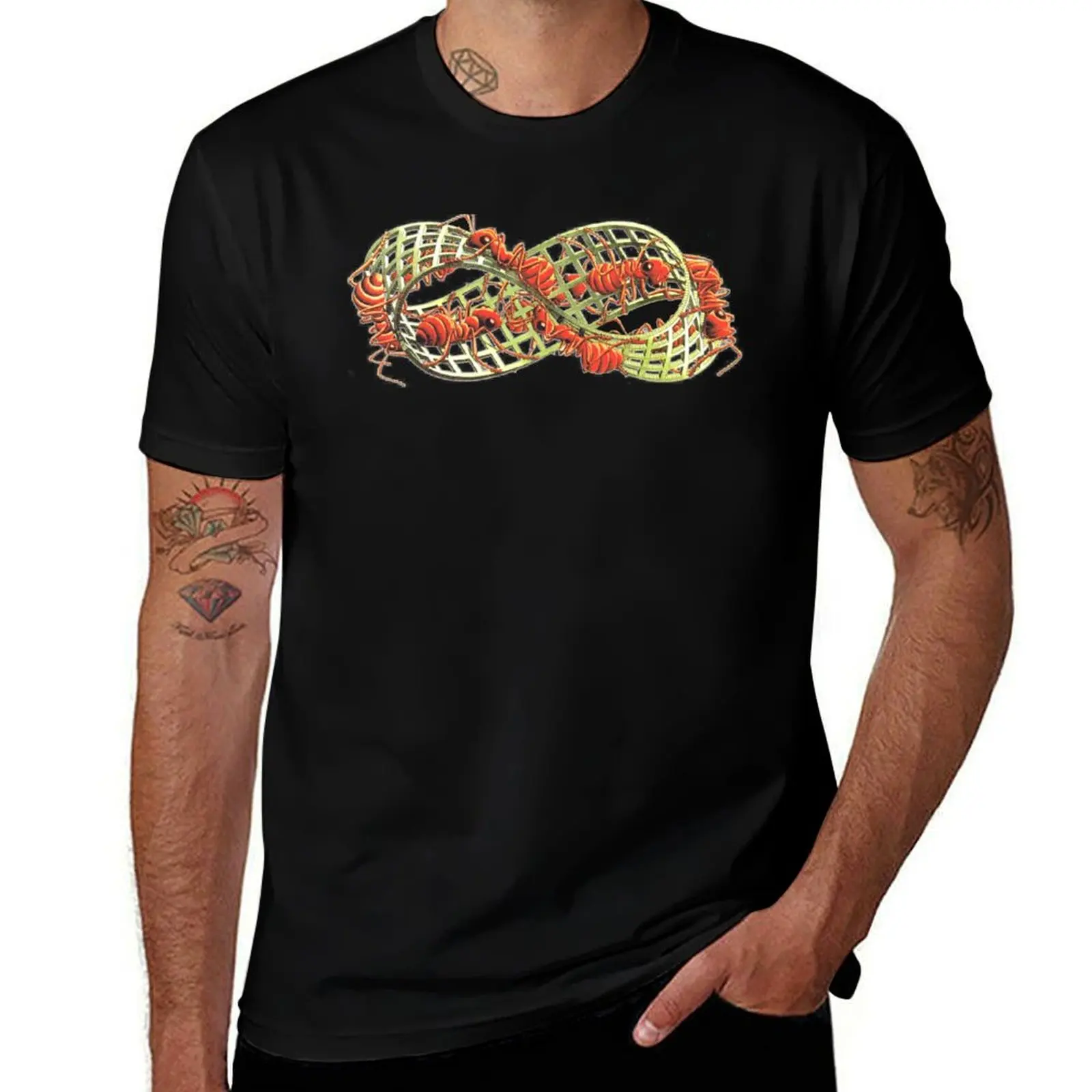 

Ants on the Mobius Strip (MC Escher) T-Shirt anime t shirts oversize man t shirt summer T-shirt