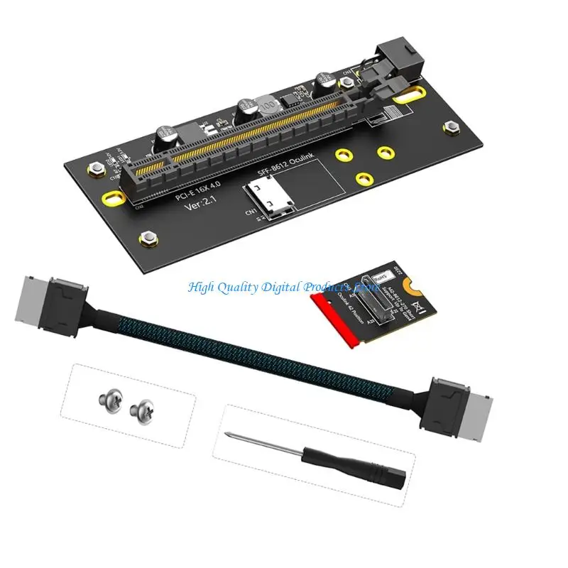 U2JE Desktop Storage Adapter Card PCIE4.0 X16 to M.2 Converter Flexible Cable