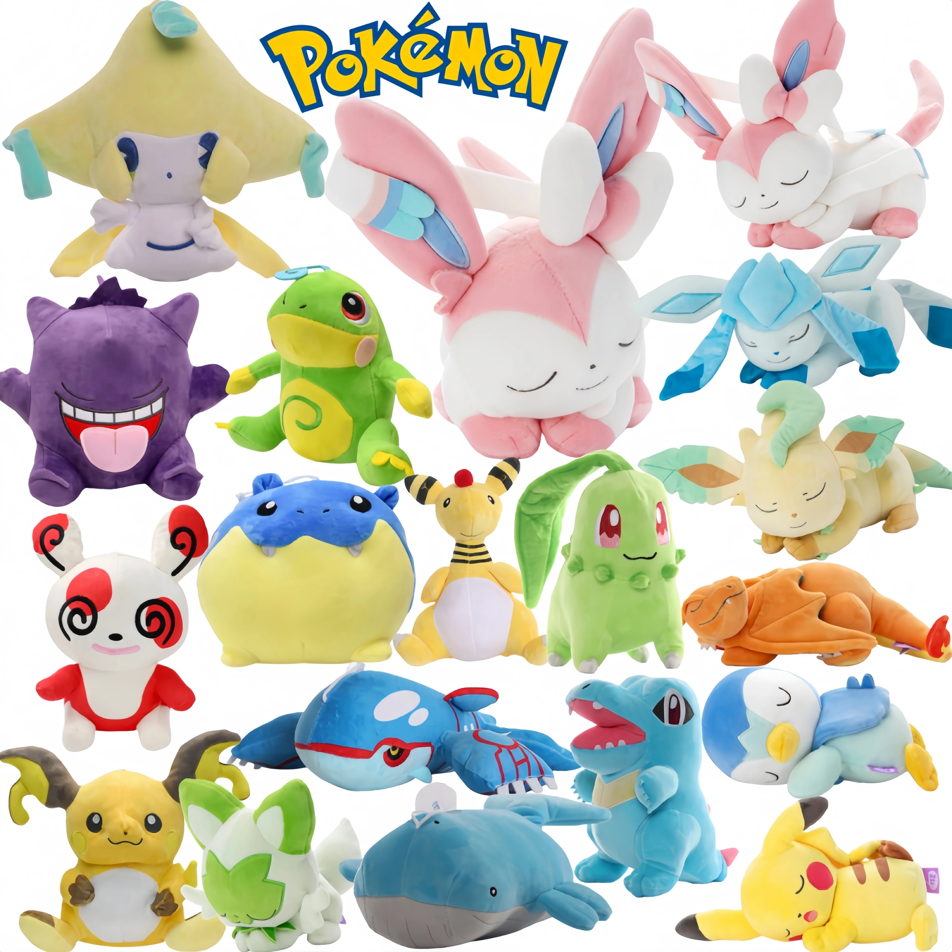 Slapen Sylveon Glaceon Leafeon Cyndaquil Knuffels Leuke Anime Gevulde Gengar Cubone Pikachu Cartoon Jirachi Peluche Pop Gfit