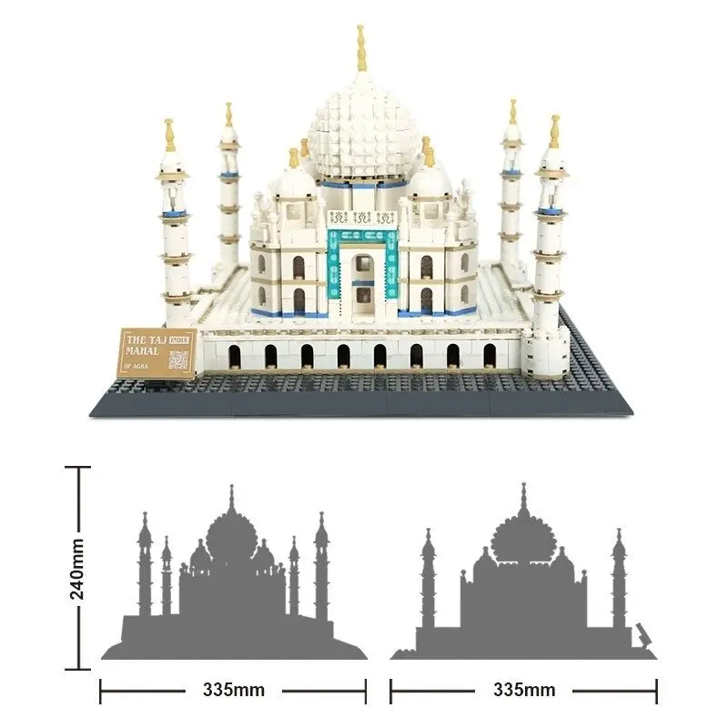 Grote architecturale Taj Mahal bouwstenen set creatieve wereld gerenommeerd paleis model monteren bakstenen speelgoed voor kinderen jongens cadeau