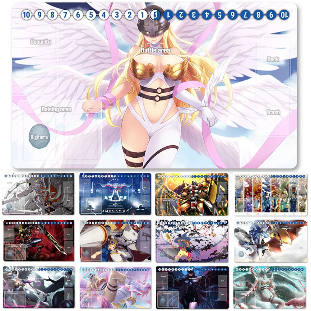 

HOT Board Game DTCG Playmat Table Mat Size 60X35 cm Mousepad Play Mats Compatible for Digimon TCG CCG RPG-2994546