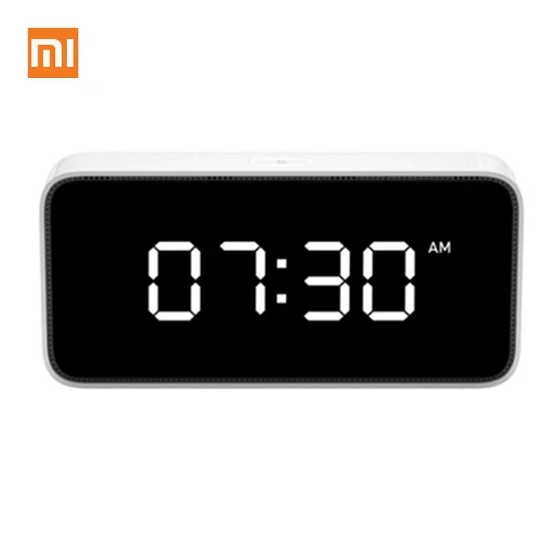 Xiaomi Xiaoai Smart Alarm Clock AI Voice Broadcast Clock ABS Desktop Clock Automatic Time Calibration Smart XiaoMi Home App