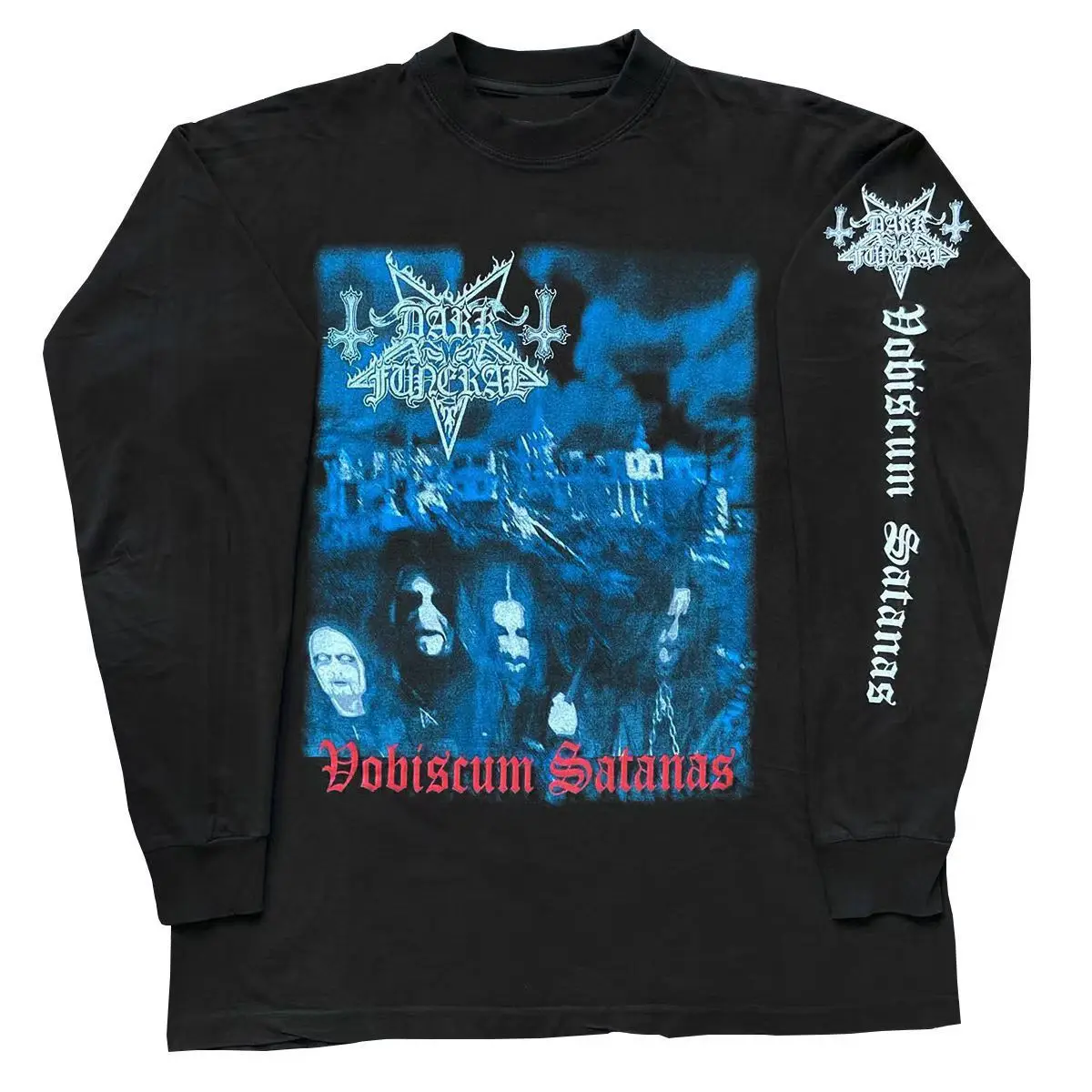 2000s الفرقة نمط طويلة الأكمام تي شيرت أبيض الجولة الرقبة المتضخم تي شيرت جديد الرجال النساء الترفيه القوطية ملابس علوية من القطن الشارع الشهير #1