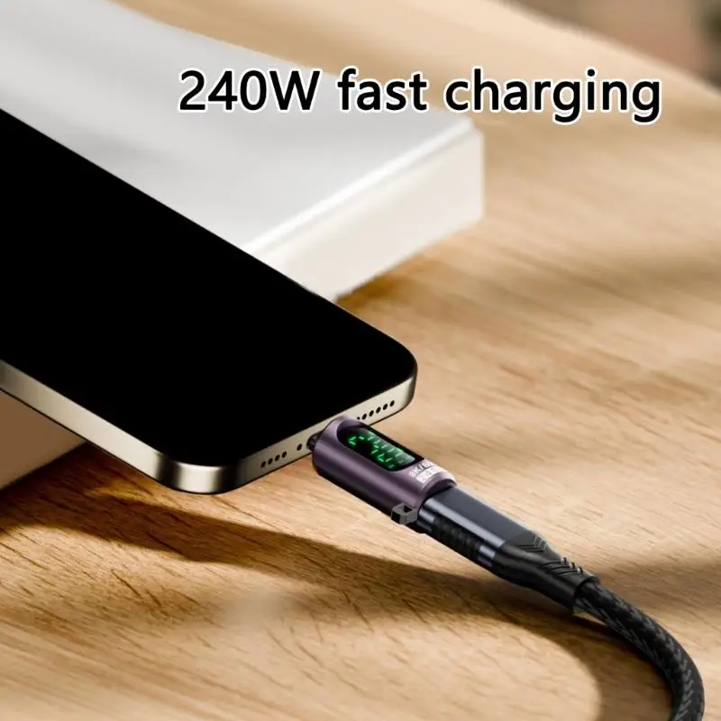 E1PF Highly Speed 80Gbps USB Adapter with Digital Display USB Connectors for Voltages and Current Monitoring with Switching