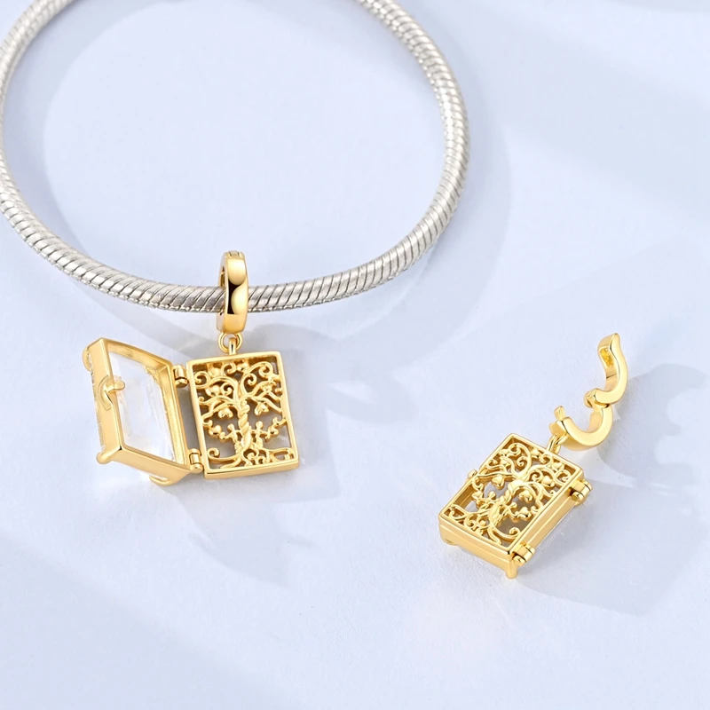 925 Silver Charms Beads Zircon Sheep Cat Tree of Life Four Leaf Colver Pendants Fit Bracelet Necklace Women Jewelry DIY Gifts