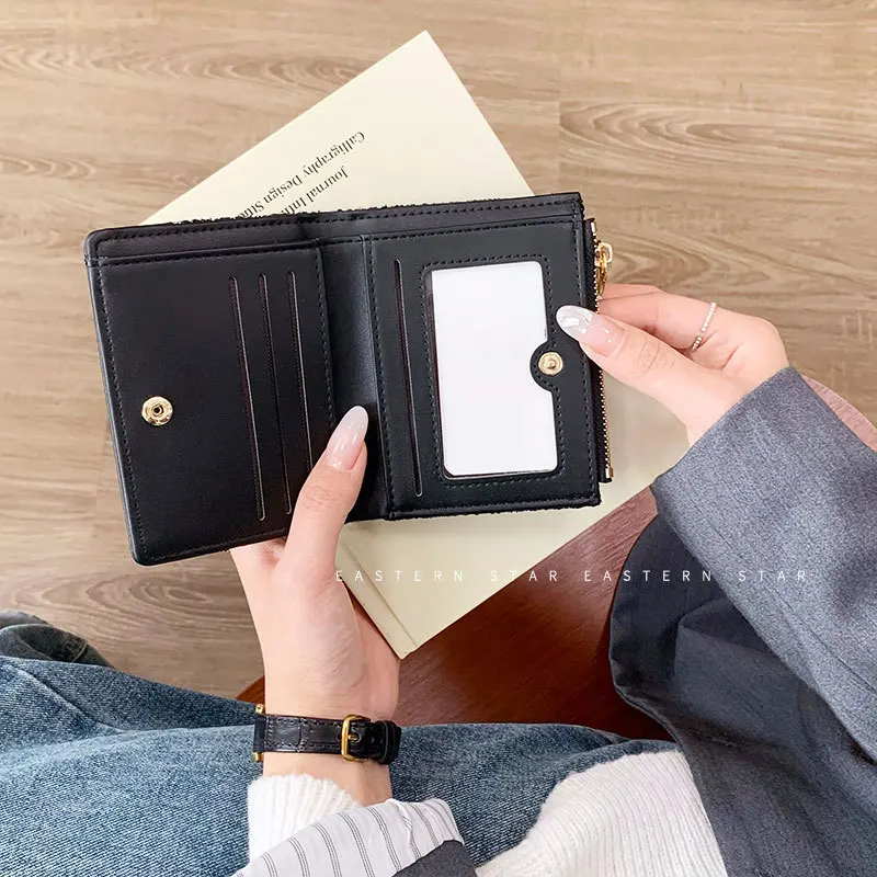Large Capacity Women's Wallet Solid Color Minimalist Design For Students And Daily Use
