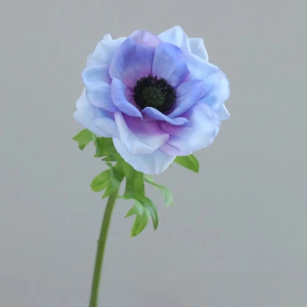 

Real Touch Artificial Anemone Handmade Plastic Silk Anemone Flowers Lifelike Realistic Fake Flower Plants Home Decoration