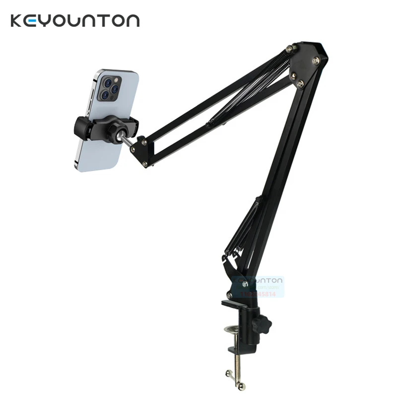 

360 Desktop StandDegree Metal Long Arm Tablet Stand Bed Desktop Lazy Bracket Support For iPad Smartphone Holder Microphone Boom
