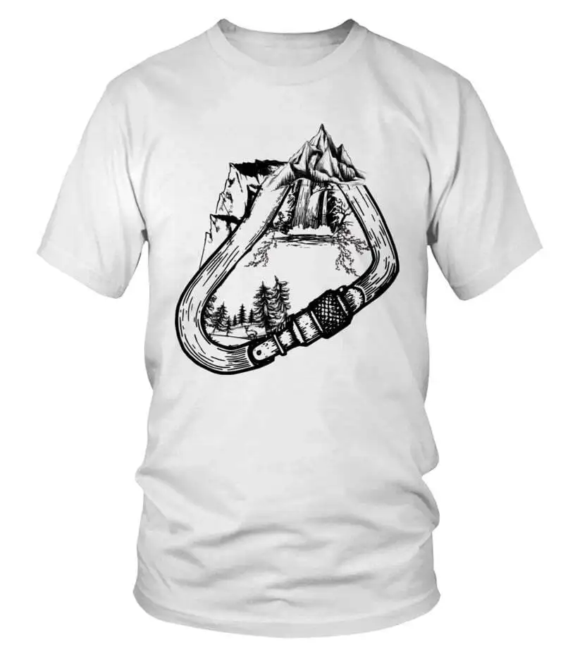 CARABINER MOUNTAINS T-SHIRT Y2K tops Unisex Summer Short Sleeve