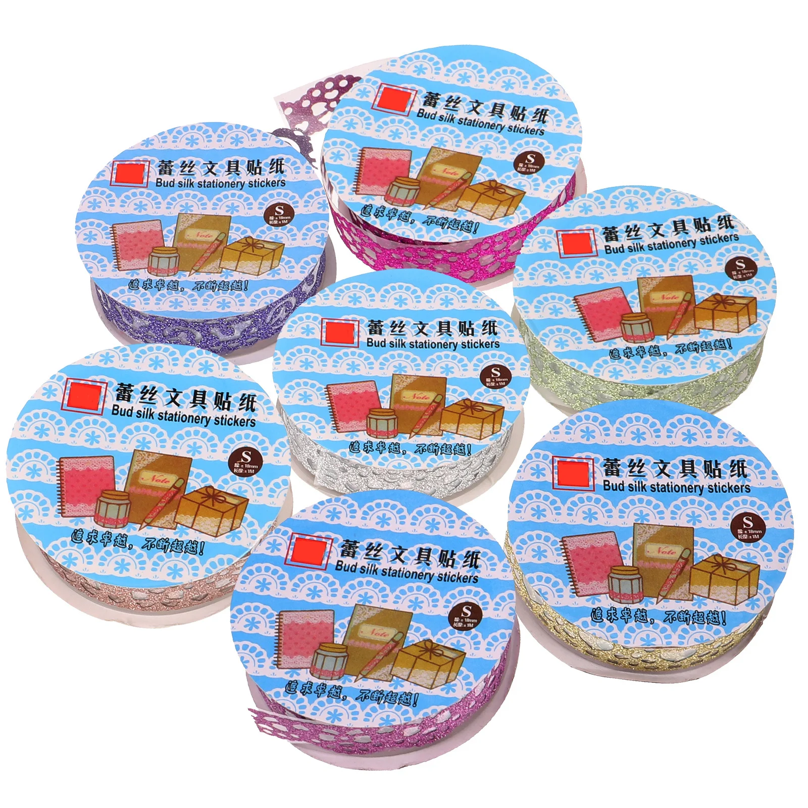 

7 Rolls Lace Tape DIY Washi Sticker Decorative Tape Photo Album Scrapbook Craft Gift Wrapping Supplies DIY Lace Sticker