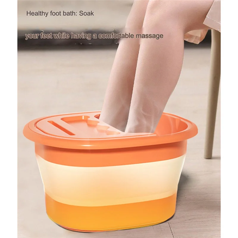 AY03-Foot Soak Tub Pediluvio pieghevole, pediluvio con massaggiatore per piedi per aiutare a dormire, spa per piedi, vasca per ammollo per piedi lenisce
