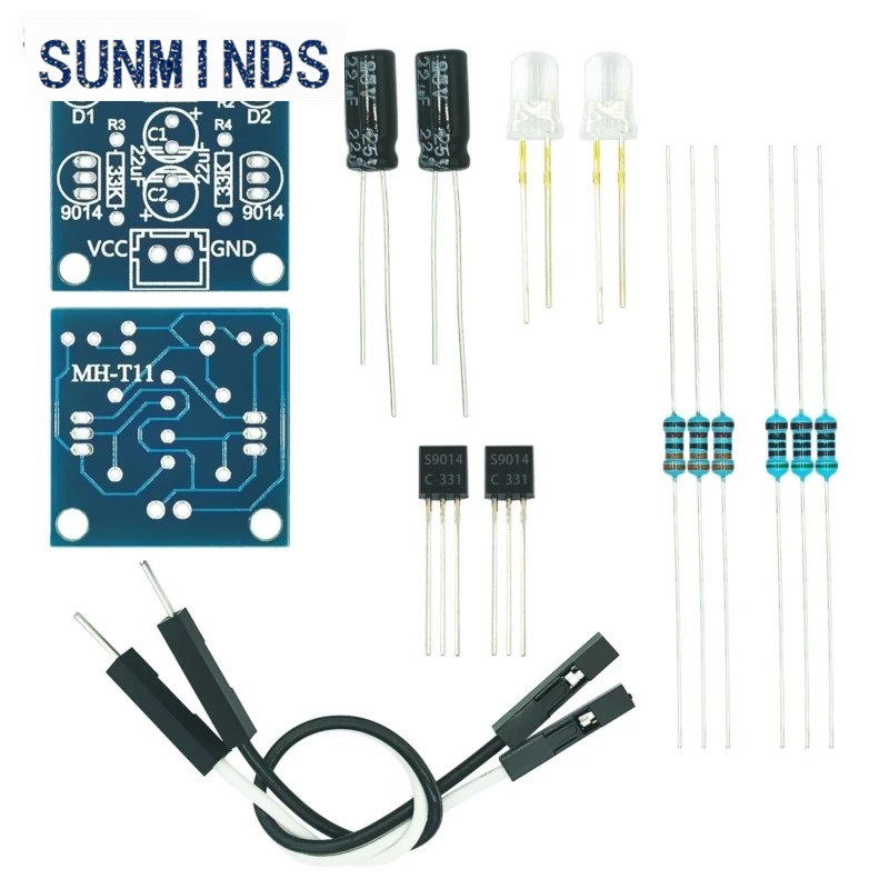 Simple flash circuit making 5MM LED bead flashing DIY kit flash circuit board module