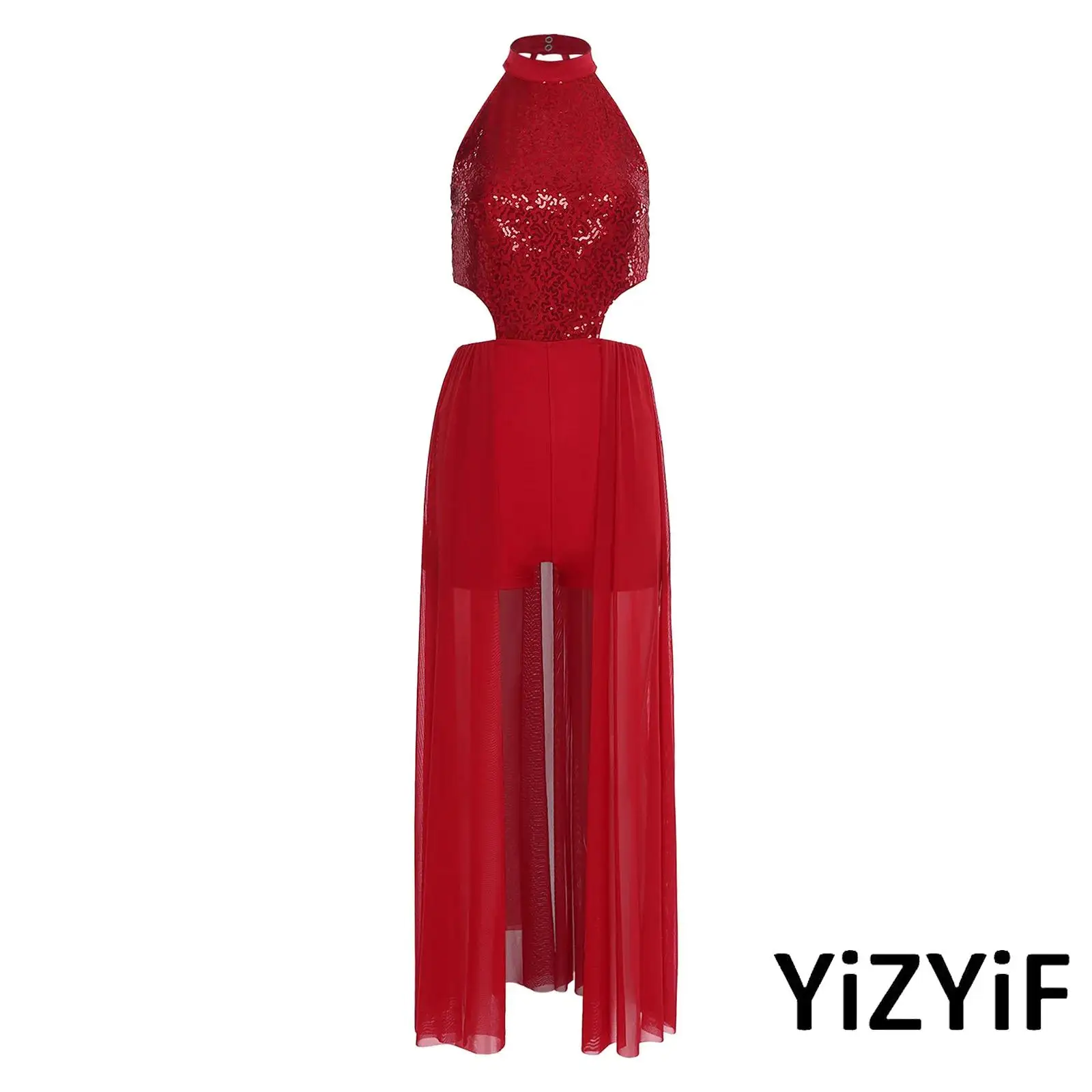 

Женское платье для лирического танца: топ с пайетками, короткая юбка-сетка, боди с открытой спиной, современный танцевальный костюм