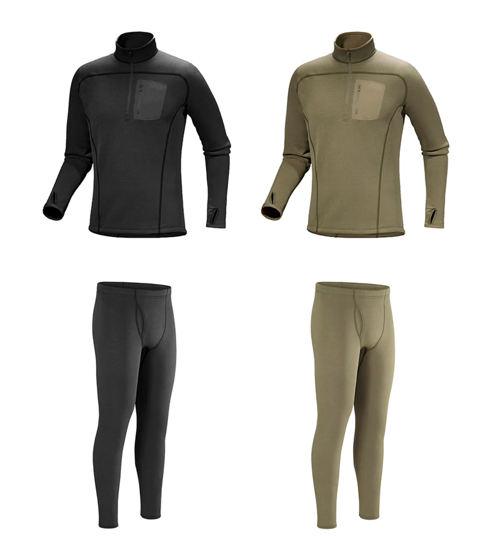 Classic replica COLD WX SV military edition outdoor tactical fleece jacket autumn/winter fleece pants thermal underwear set