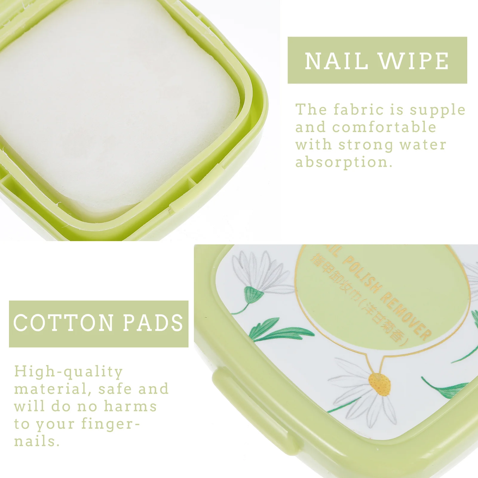 80Pcs Nagellack Entferner Pads Nagel Reinigung Baumwolle Tücher Einweg Maniküre Zubehör Home Zubehör