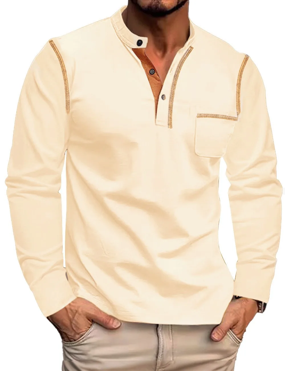 New men's slim-fit summer spring polo shirt with soft and breathable fabric