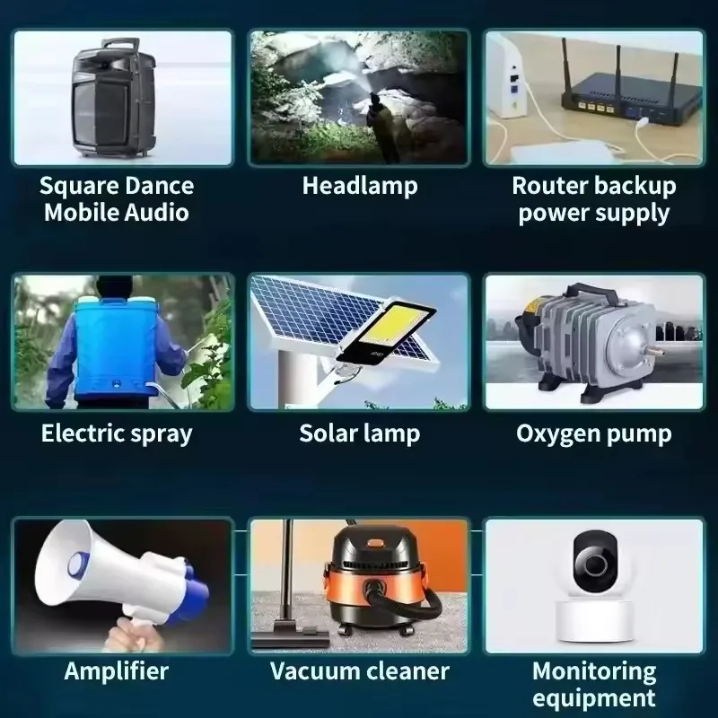 2025 جديد محمول 3S2P 13800mAh 12V 18650 مراقبة البطارية المحمولة سعة كبيرة بطارية ليثيوم أيون BMS أضواء LED #3