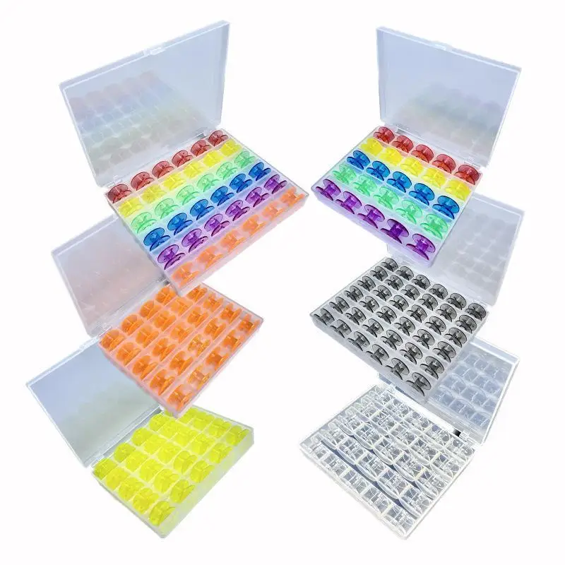 High Quality Pre Wound Sewing Machine Bobbins Set with Storage Case Assorted Threads for Home Jeans Clothes Mending