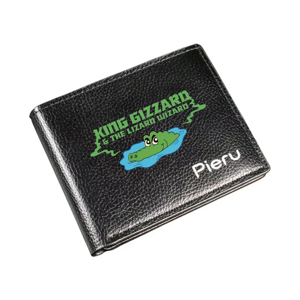 King Gizzard And The Lizard Wizard Green Crocodile Design Men's Wallet With Fashion Print For Casual Business Style - view 6