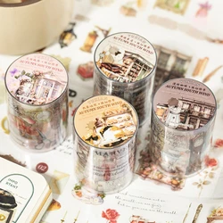 Mr. Paper 1Style 4Rolls/bag Autumn South Wind Series PET die-cut tape DIY handbook material scrapbook creative decorative tape