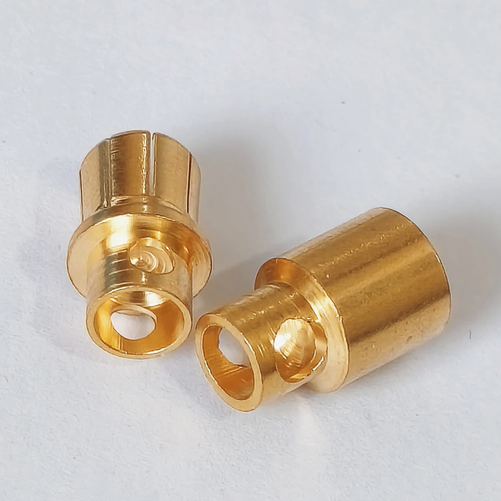 5 Stück 8-mm-Bananenstecker, männlich und weiblich, aus reinem Kupfer, zum Löten, Hochleistungs-Kugelklemmen für die Verbindung von RC-Akku- und Stromkabeln. – Detail 2