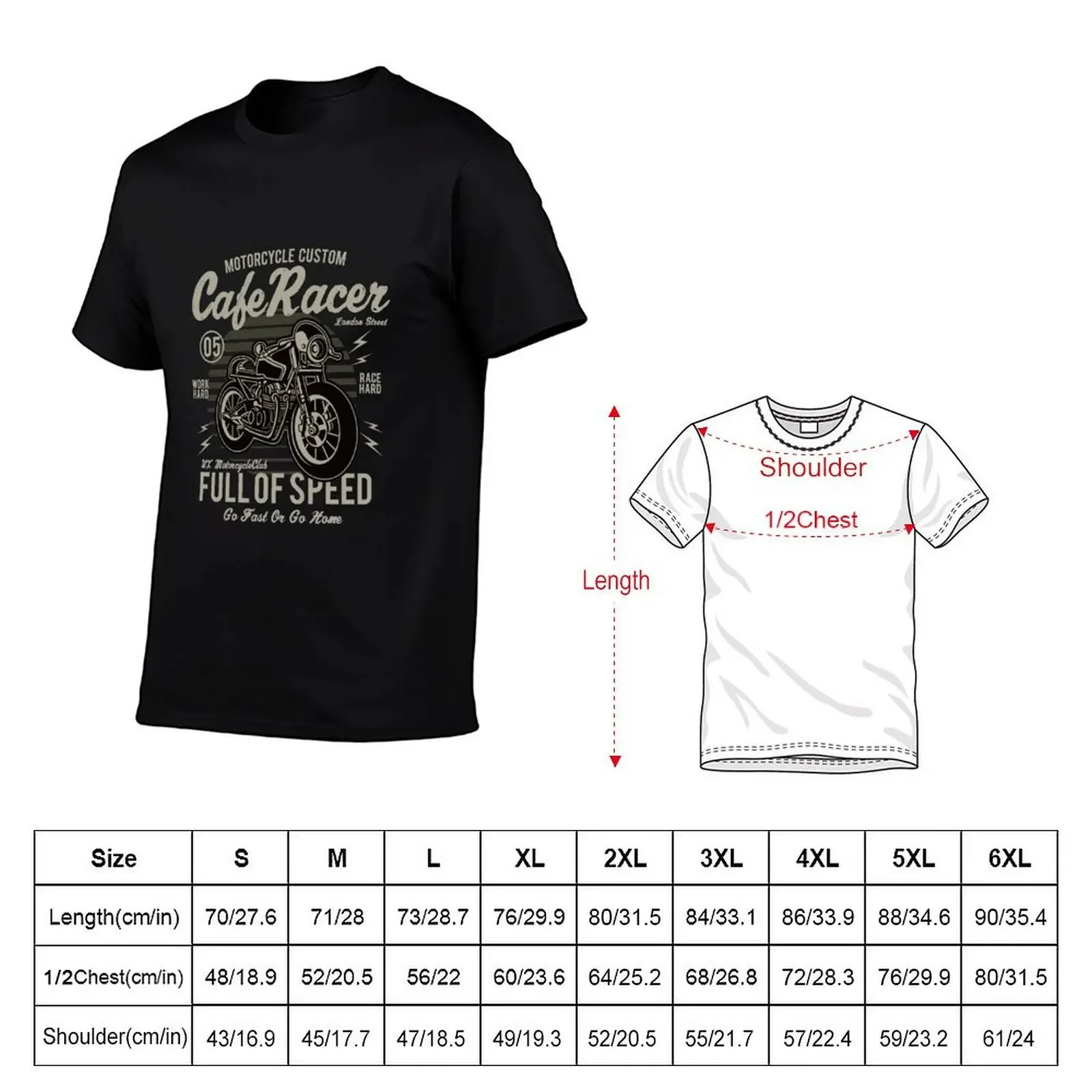 CAFE RACER MOTORCYCLE T-Shirt anime figures graphic shirts graphics vintage graphic tee t shirts for men graphic