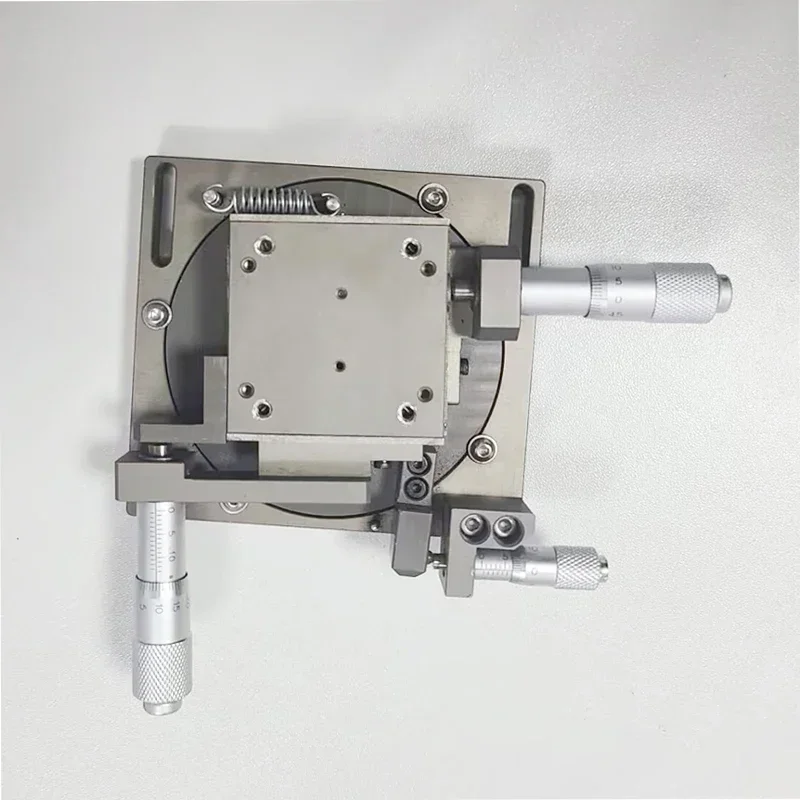 NF Micrometer Manual Adjustable Cross Rotary Slide Table XYR Three-dimensional Table Three-axis Laboratory Measuring Instruments