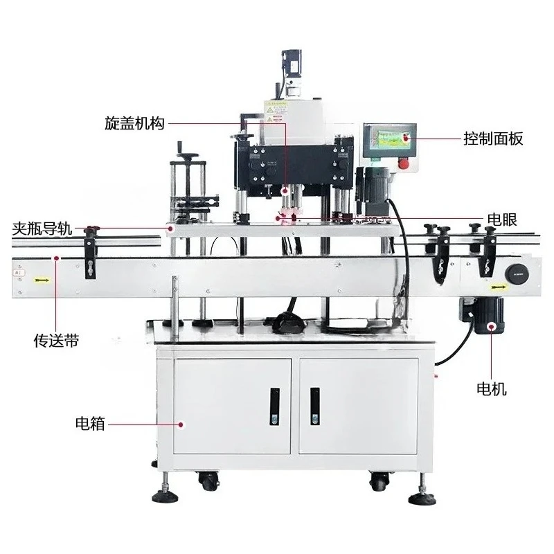 

High-speed automatic servo capping machine Beverage sub-packaging plastic bottle Spray bottle Washing bottle