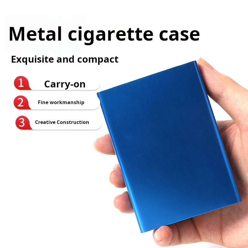 20pcs Medium Cigarette Cases cigarette holder metal large capacity High-Quality Multi-color Aluminum Alloy Cigarette Accessories