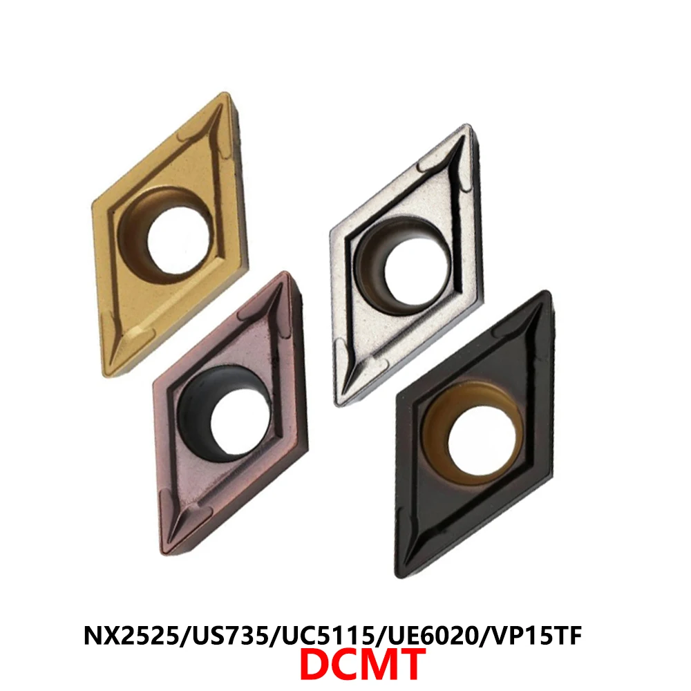 

Original DCMT070202 DCMT070204 DCMT070208 DCMT11T304 DCMT11T308 NX2525 VP15TF UE6020 Carbide Inserts CNC DCMT Blade Tools Cutter