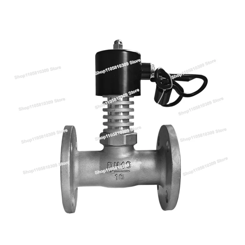 High Temperature Steam Solenoid Control Valve 220V Stainless Steel Flange High Temperature Solenoid Valve 24V Pilot Type