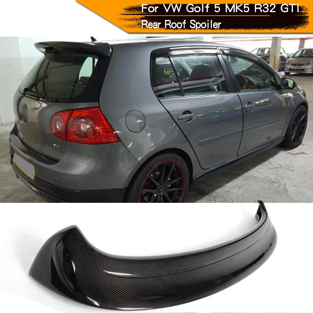 

Carbon Fiber / FRP Rear Roof Spoiler Lip Wing fit for Volkswagen VW Golf 5 Standard R32 GTI MK5 2006 - 2009