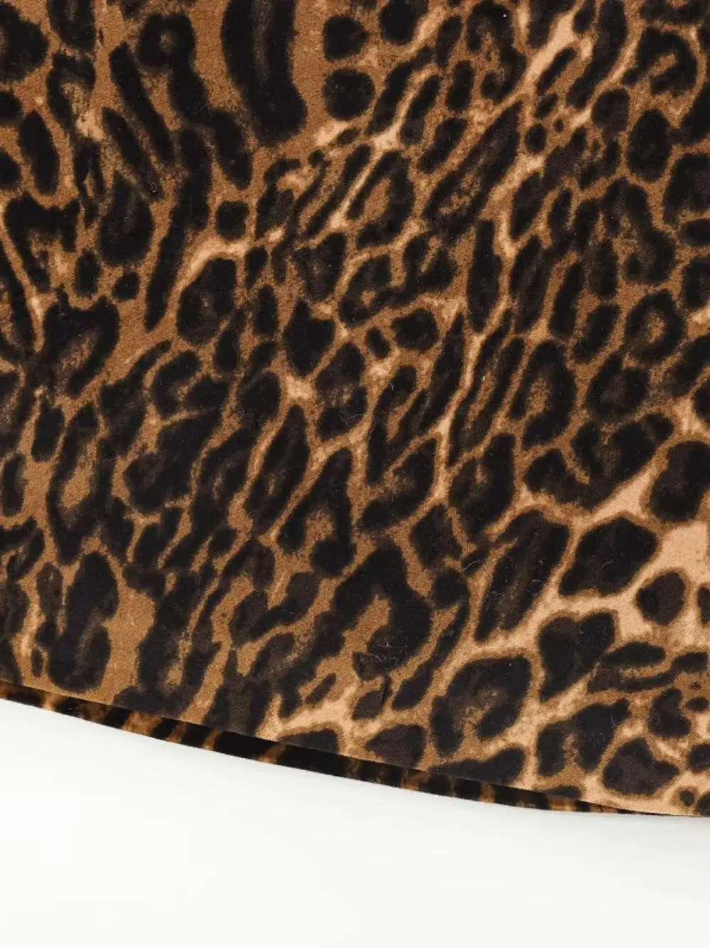 

JNLEAOG Autumn New Women's Faion Animal Print Velvet Skirt Stand Version A-Line Skirt Polyester Busin Scene