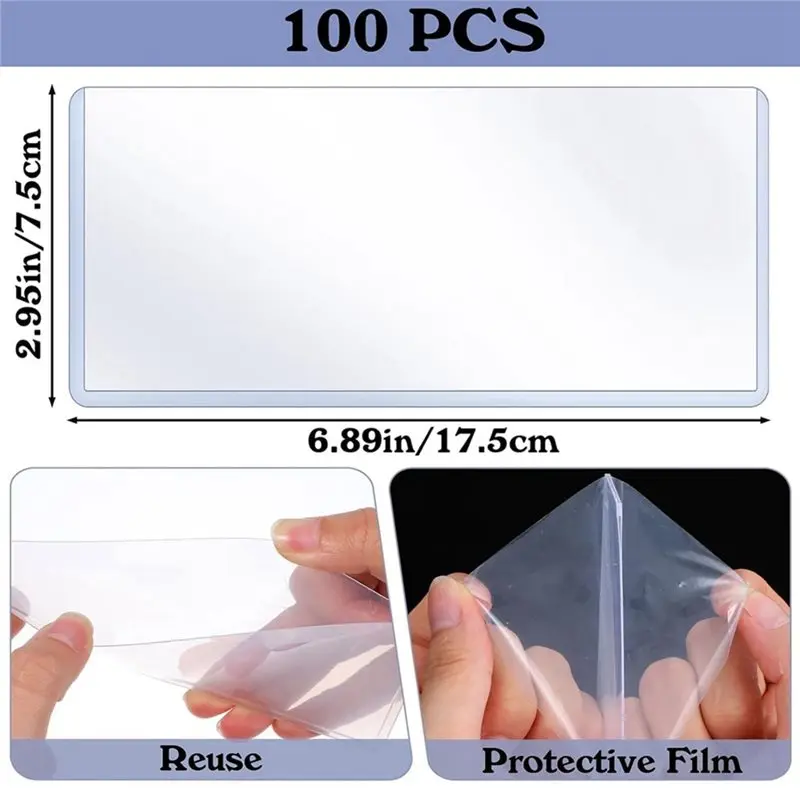 100 Pack Currency Topload Holder, Waterproof