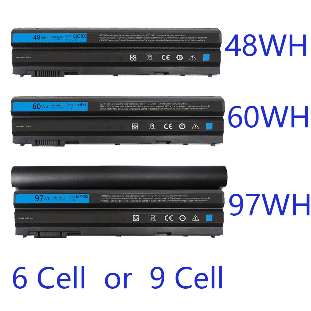 ไป T54FJ 8858X แบตเตอรี่ M5Y0X สำหรับ Dell Latitude E6420 E6430 E6440 E6520 E6530 E6540 E5420 E5430 E5520 E5530 M421R 7720 M521R