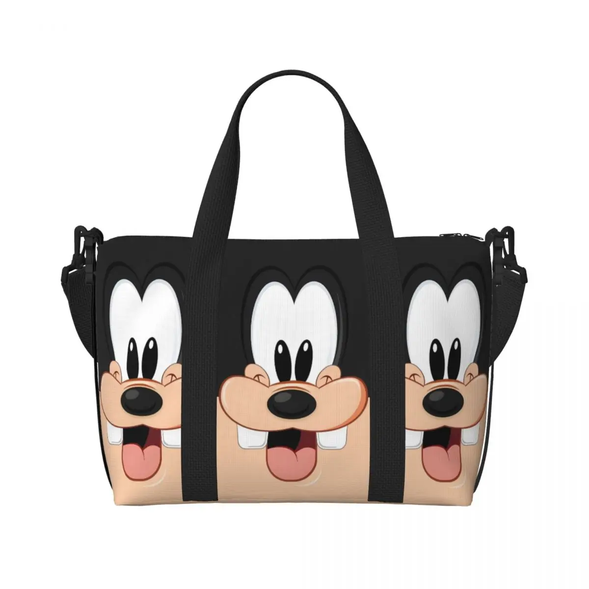 

Custom Goofy Groceries Tote Shopping Bags Women Large Capacity Funny Cartoon Beach Gym Travel Bags