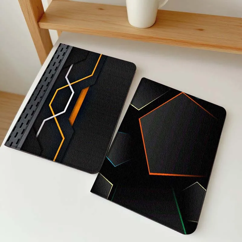

Cool Black Geometric Lines Gift For Samsung Galaxy Tab A7 A A8 A9 A11 S6 S11 10.1 10.4 10.5 Inch Lite PLus Soft Tablet Case